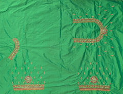 NR885PG - Parrot Green Colour Computer Maggam Work Blouse