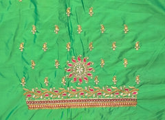 NR885PG - Parrot Green Colour Computer Maggam Work Blouse