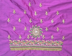 NR885PR - Purple Colour Computer Maggam Work Blouse