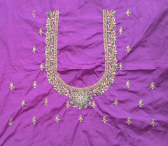 NR885PR - Purple Colour Computer Maggam Work Blouse
