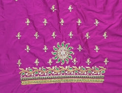 NR885MP - Magenta Pink Colour Computer Maggam Work Blouse
