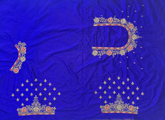 NR890IB - Ink Blue Colour Computer Maggam Work Blouse