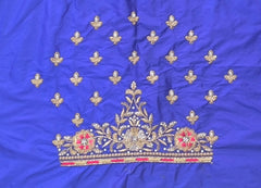 NR890IB - Ink Blue Colour Computer Maggam Work Blouse