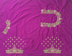 NR890MP - Magenta Pink Colour Computer Maggam Work Blouse