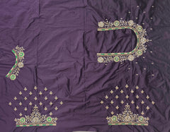 NR890WN - Wine Colour Computer Maggam Work Blouse