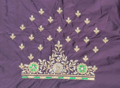 NR890WN - Wine Colour Computer Maggam Work Blouse