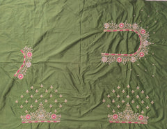 NR890MG - Mahendi Green Colour Computer Maggam Work Blouse
