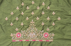 NR890MG - Mahendi Green Colour Computer Maggam Work Blouse