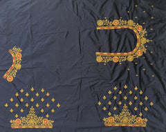 NR890NB - Navy Blue Colour Computer Maggam Work Blouse