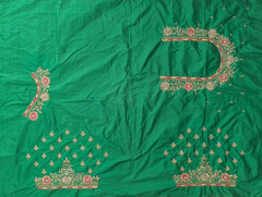 NR890G- Green Colour Computer Maggam Work Blouse