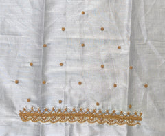 NR699ST - Silver Tissue Colour Maggam Work Blouse