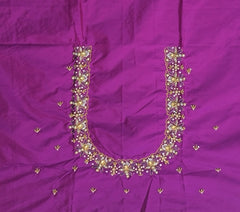 NR728MP - Magenta Pink Colour Maggam Work Blouse