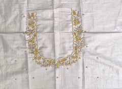 NR1150ST - Silver Tissue Colour Maggam Work Blouse