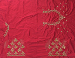 NR990R -Red Colour Computer Maggam Work Blouse