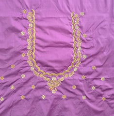 NR990LV-  Lavender Colour Computer Maggam Work Blouse