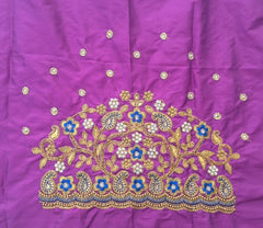 NR897PR -Purple Colour Computer Maggam Work Blouse