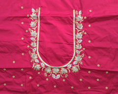 NR399TP - Tomato  Pink Colour Computer Work Blouse