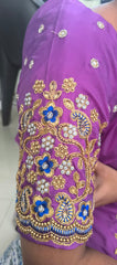 NR897PR -Purple Colour Computer Maggam Work Blouse