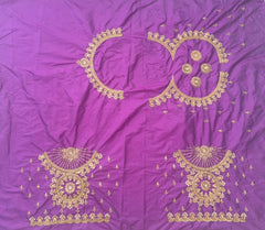 NR1129PR -Purple Colour Computer Maggam Work Blouse ( POT Neck)