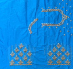 NR990SB- Sky Blue Colour Computer Maggam Work Blouse