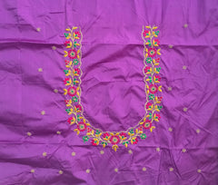 NR480PR -Purple Colour Computer Multi Work Blouse