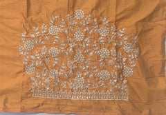 NR396MY - Mustard Yellow ( Gandham) Colour Computer Work Blouse
