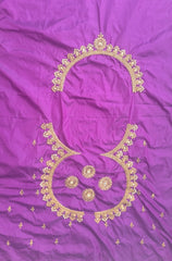 NR1129PR -Purple Colour Computer Maggam Work Blouse ( POT Neck)