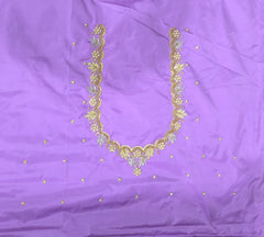 NR1299L -Lavender Colour Computer Maggam Work Blouse