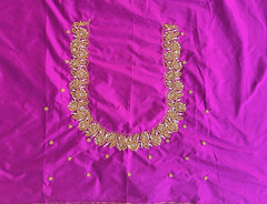 NR698MP - Magenta  Pink Colour Maggam Work Blouse