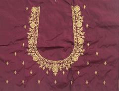 NR396DM- Dark Maroon Colour Computer Work Blouse